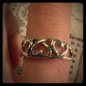 Size 7.5 &9 Heart Ring 925 Sterling Silver